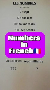 5.1K views · 93 reactions | Numbers in French |#apprendrelefrançais | OuiTeach & French Becomes Easy | Facebook