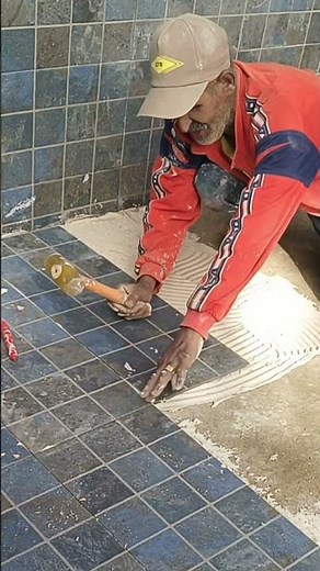 How to Install Porcelain Tiles on a Pool Floor Like a Pro! #tiles #diy#tileinstallation
