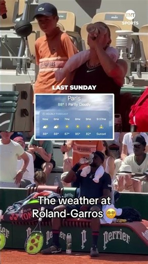 Snip snap weather out in Paris for #RolandGarros ☀️🌧️