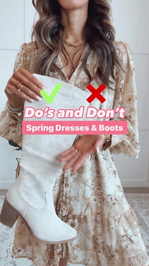 ✨Shop these looks on my #amazonstorefront #dresses #boots #springoutfit
