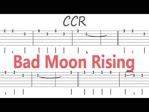 CCR - Bad Moon Rising / Guitar Solo Tab+BackingTrack