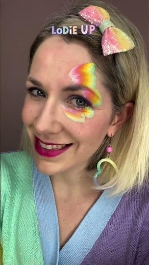 Butterfly face paint tutorial by LODIE UP