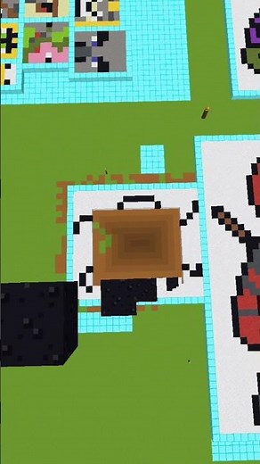 Falling Slenderman Pixel Art in Minecraft (Pixel Art #56)