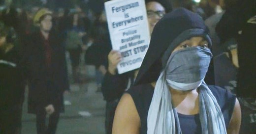 Protesters get the tear gas in Berkeley, California