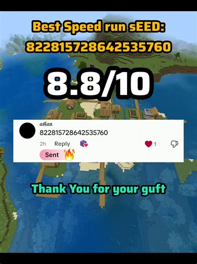 Ultimate Minecraft Speed Run Seed 822815728642535760