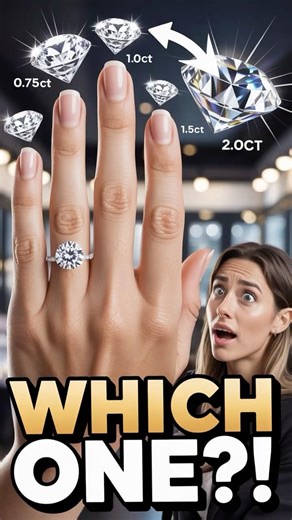 Pick Your Perfect Diamond💍Which Size Looks Best?😍#professorofwhy #diamonds #luxury #diamond #viral