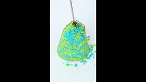 Satisfyingly Whisking Soft Blue With Green Cone Sand