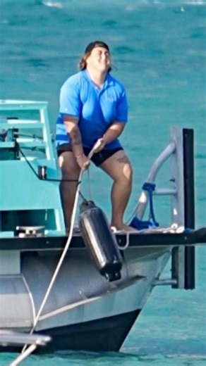 She got it up at the end but it was on the other side of the pontoon so we didn't film it