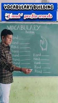 'Hand' prefix words #vocabulary #vocabularywords #word #wordbuilding #shorts