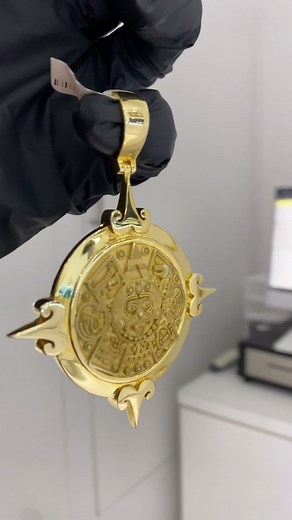 7.5K views · 59 reactions | 10K YG CUSTOM AZTEC CALENDAR PENDANT ON SALE!!!! Dm for prices #ijazjewelers #sale #gold #custom | Ijaz Jewelers | Facebook
