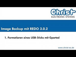 1. Image Backup mit REDO 3.0.2 - Formatieren eines USB-Sticks mit Gparted
