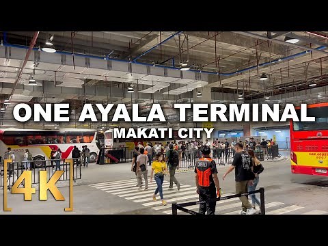 The NEWEST Bus & PUV Terminal in Makati! - ONE AYALA TERMINAL | Full Walking Tour | 4K | Philippines