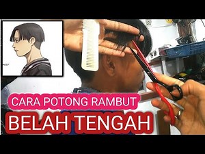 How to cut hair in the middle easily aks levi Ackerman 🔥