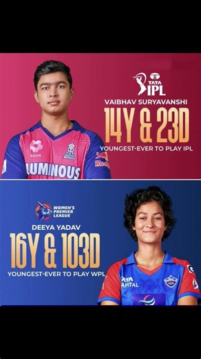 Age is just a number records rewriten as the youngest stars step onto the IPL and WPL stage#wpl#ipl