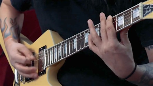 Gus G demonstrates one of his favorite Ozzy riffs, live at the GW studio #metalguitar #ozzyosbourne #jacksonguitars #riff #guitariff | Guitar World