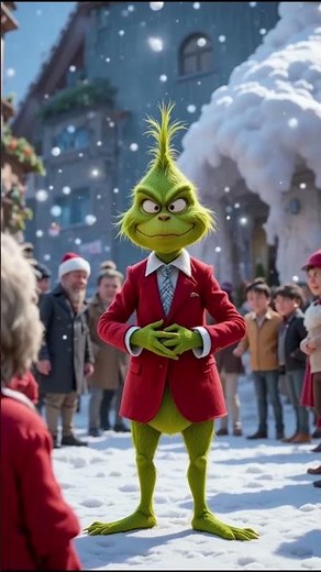 GRINCH vs. the WILD SNOW MACHINE #shorts #storytelling #grinch