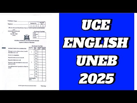 UNEB UCE ENGLISH PAPER 2025