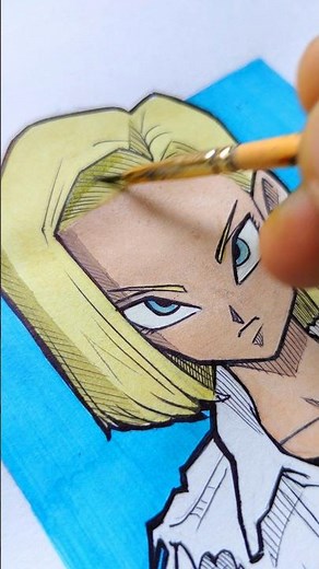drawing Android 18 from dragon Ball z