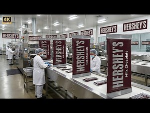 Inside a Mega Hershey's Factory - How they turn Raw Cocoa Beans into Creamy Chocolate (Full Process)