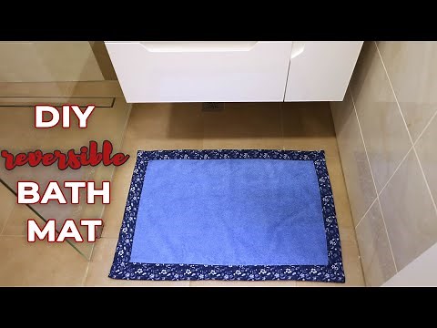 DIY Bath Mat out of Old Towels // Towel bath mat Tutorial