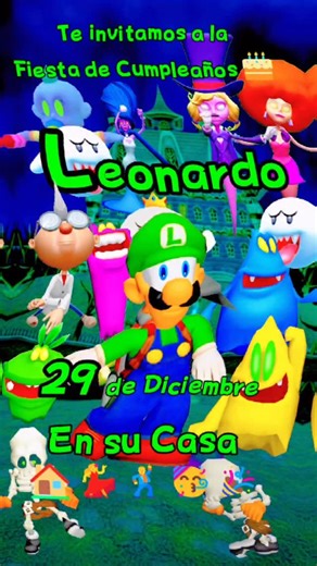 Invitación Digital Plus | Invitación para fiesta de cumpleaños de Luigi Mansion para Leonardo #cumpleañostematico #cumpleañosfelíz | Instagram