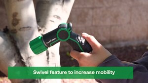 Rain Bird TCNZLADJ Garden Hose Nozzle, Thumb Control, Carbon Fiber Texture, Adjustable Spray Patterns