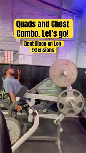 Get Your Quads and Chest Right! Leg Extensions for that Pump! #chicagofitness #legexercise