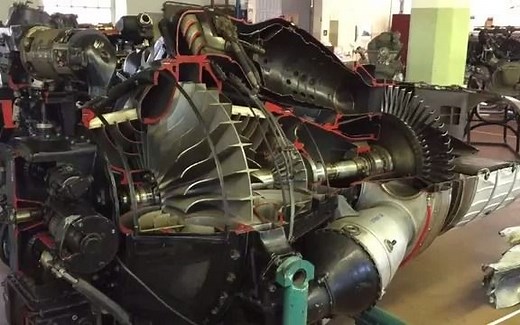 Radial Jet engine Klimov VK-1 米格15克里莫夫VK-1喷气式发动机内部结构展示
