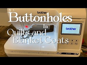 Let's make a Buttonhole in a thick quilt or blanket coat.