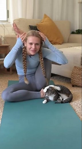 "Yoga with Cats: Relax & Stretch Together | The Cutest Feline Yoga Moments 🧘🐾"