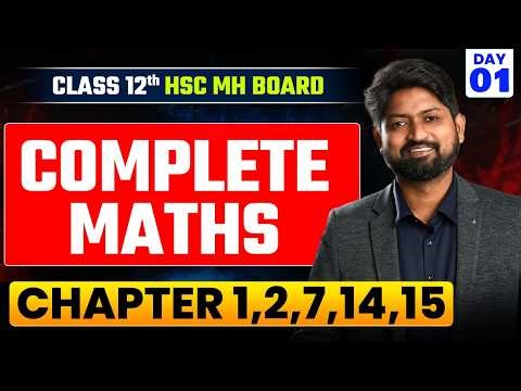 12th HSC Maths | Complete Syllabus MahaRevision in One Shot Live | Ankush Sir #hscboard2026