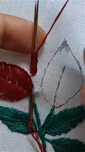 Simple Flower Embroidery Tutorial | Easy Hand Embroidery Design #shorts