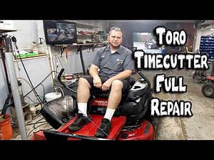 How To Repair Toro Timecutter SS5000 Zero Turn Mower In Bad Shape - Choke Cable, Spindle and Belt