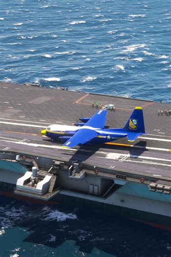 3.1K views · 31 reactions | Blue Angele C 130 Fly From Aircraft carrier #fighter #airforce | Garage Aviation | Facebook