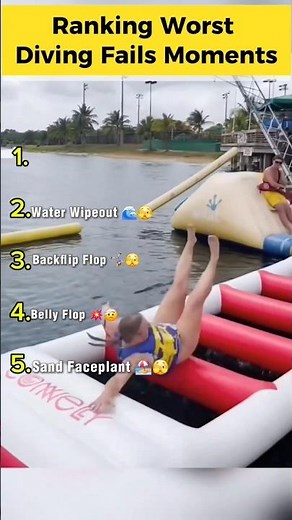 Worst Diving Fails Ranked! 😳💦 #shorts