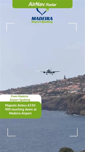 AirNav Radar on Instagram: "Majestic Airbus A330-900 gracefully touching down at Madeira Airport 🛬✨ Track every arrival and departure live with AirNav Radar: Link in BIO. #a330 #airbus #planespotting #instaaviation #aviationlover #avgeek"