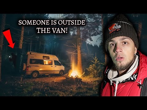 TERRIFYING Van Camping In Haunted Forest - Someone Was Outside The Van! VERY SCARY