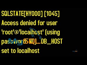 SQLSTATE[HY000] [1045] Access denied for user 'root'@'localhost' (using password: NO) . DB_HOST set