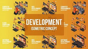 Digital Development - Isometric Concept