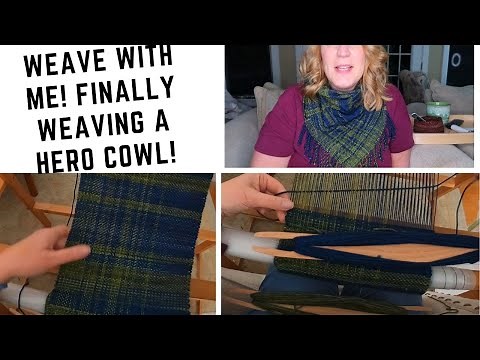 Weaving on a Rigid Heddle Loom - Hero Cowl - Great Beginner Project! Weave With Me!