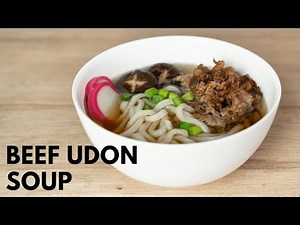 Quick & Easy Beef Udon Soup Recipe (Niku Udon)