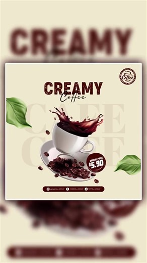 Creative Coffee Post Design Using Canva