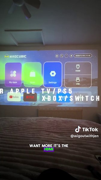 I didn’t think a budget projector could look this good 😳🔥 900 ANSI lumens for extra brightness, 1080p, built in apps, HDMI for Apple TV / PS5 AND it’s only £84 for Black Friday!?! Definitely a Christmas gift winner 🎁✨#blackfriday #techtok #homecinema #projector #fyp
