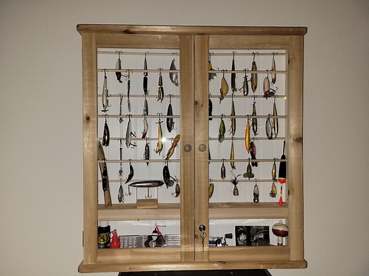Handmade Western Red Cedar Fishing Lure Display Cabinet - Etsy
