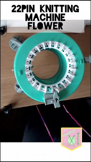 22-Pin Knitting Machine Flower Tutorial