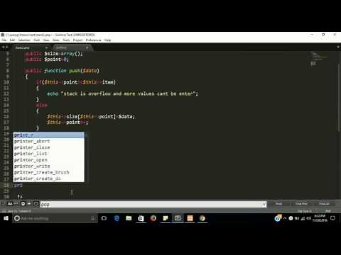 data structure in php | stack program in php | php step by step