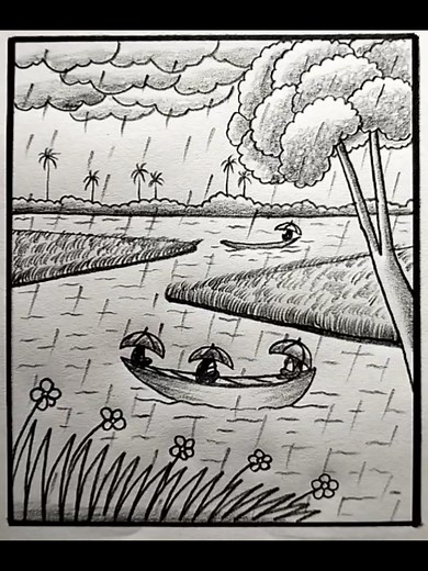 Captivating Rainy Weather Scenery Drawing Techniques