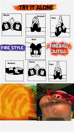 I Tried Fire Style Fireball Jutsu IRL 😭🔥 | Naruto Hand Signs Meme