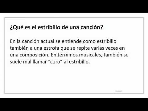 El estribillo usos y ejemplos