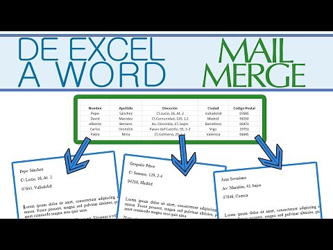 Cómo hacer un mail merge (de Excel a Word)